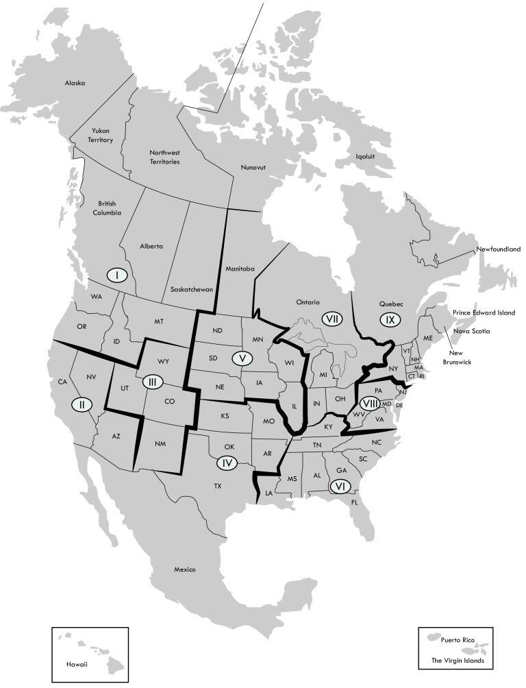 Map of North America