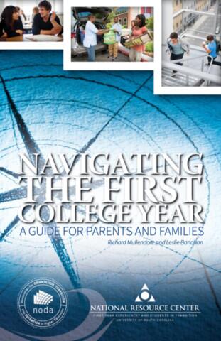 cover of "Navigating the First College Year: A Guide for Parents and Families"